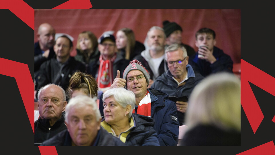 A fan action image from City's away game at Crawley Town.