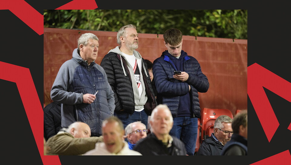 A fan action image from City's away game at Crawley Town.