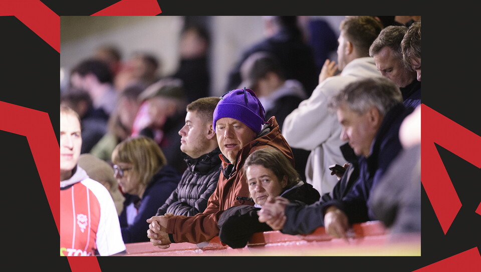 A fan action image from City's away game at Crawley Town.