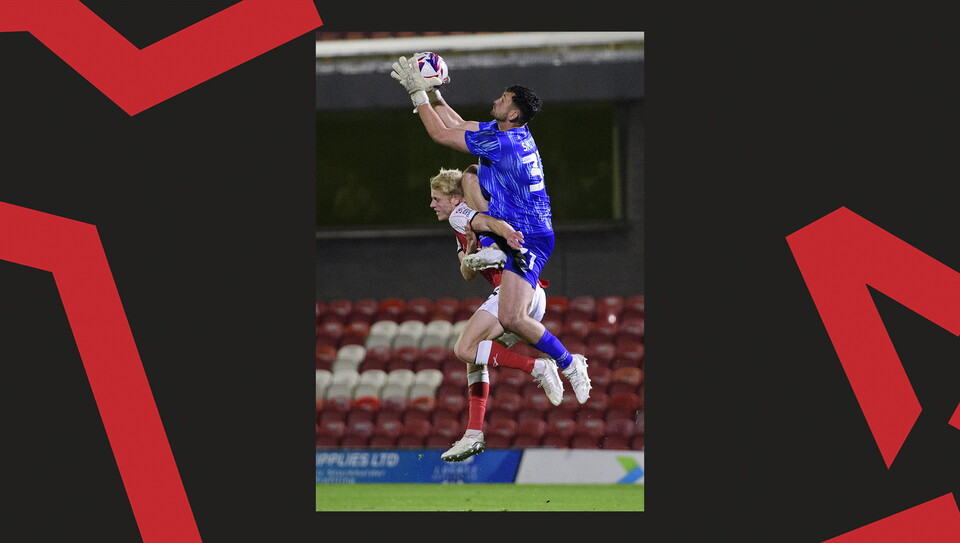 A match action image from City's 2-1 away win at Grimsby Town