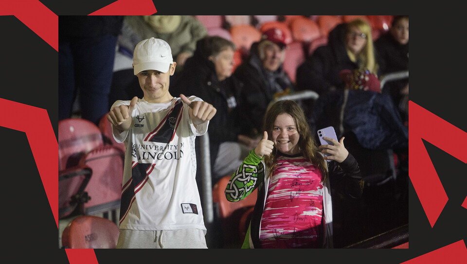 A fan image from City's 2-1 away win at Grimsby Town