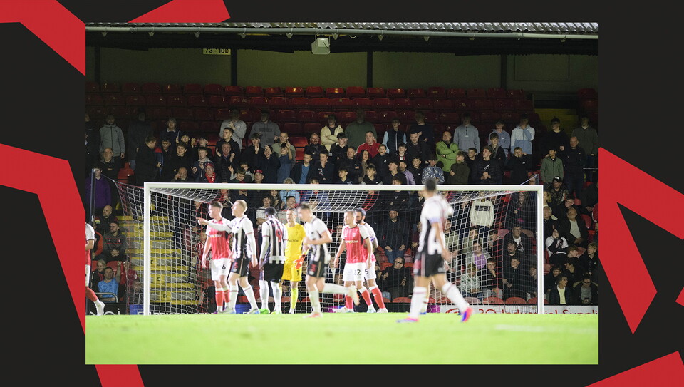 A fan image from City's 2-1 away win at Grimsby Town