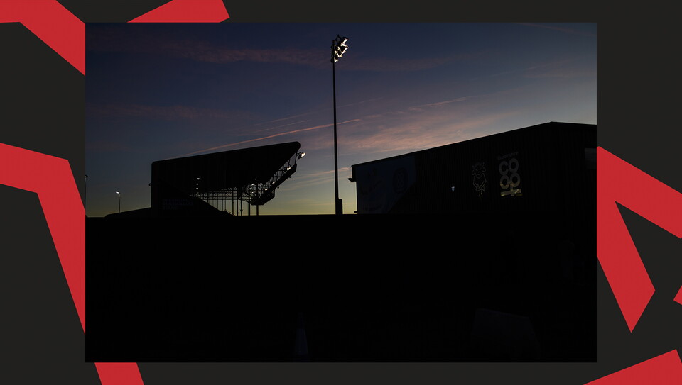 A match action image from Lincoln City's 2-1 home win over Northampton Town