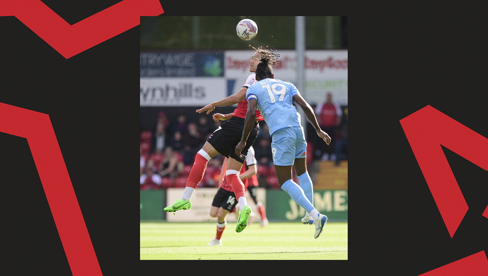 A match action image from City's 2-1 home win over Leyton Orient.