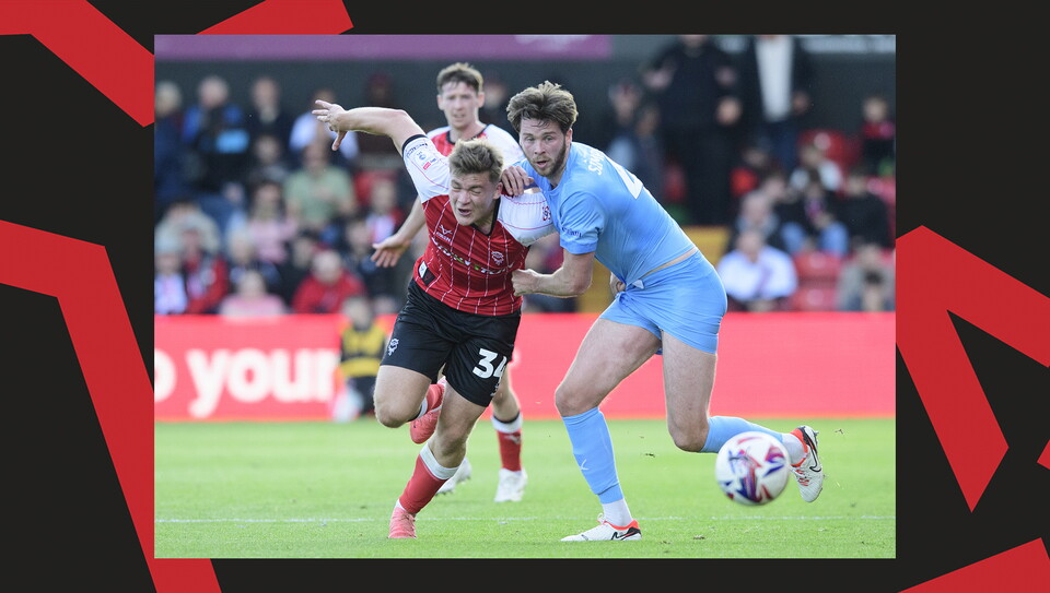 A match action image from City's 2-1 home win over Leyton Orient.