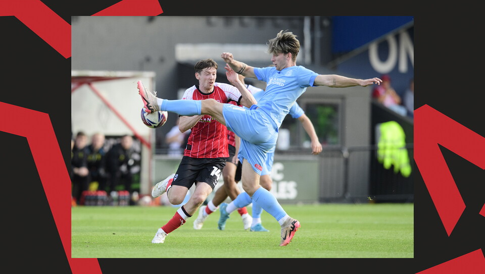 A match action image from City's 2-1 home win over Leyton Orient.