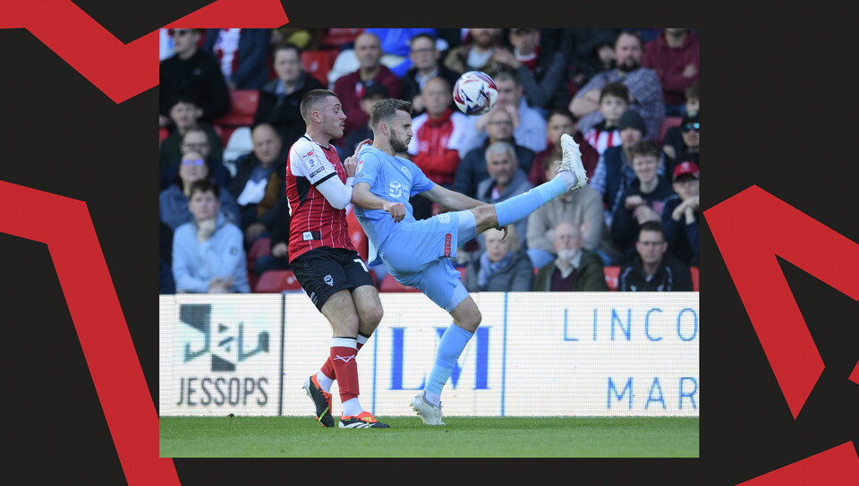 A match action image from City's 2-1 home win over Leyton Orient.