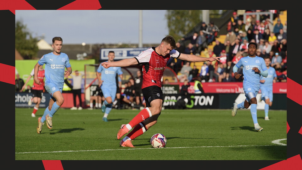 A match action image from City's 2-1 home win over Leyton Orient.