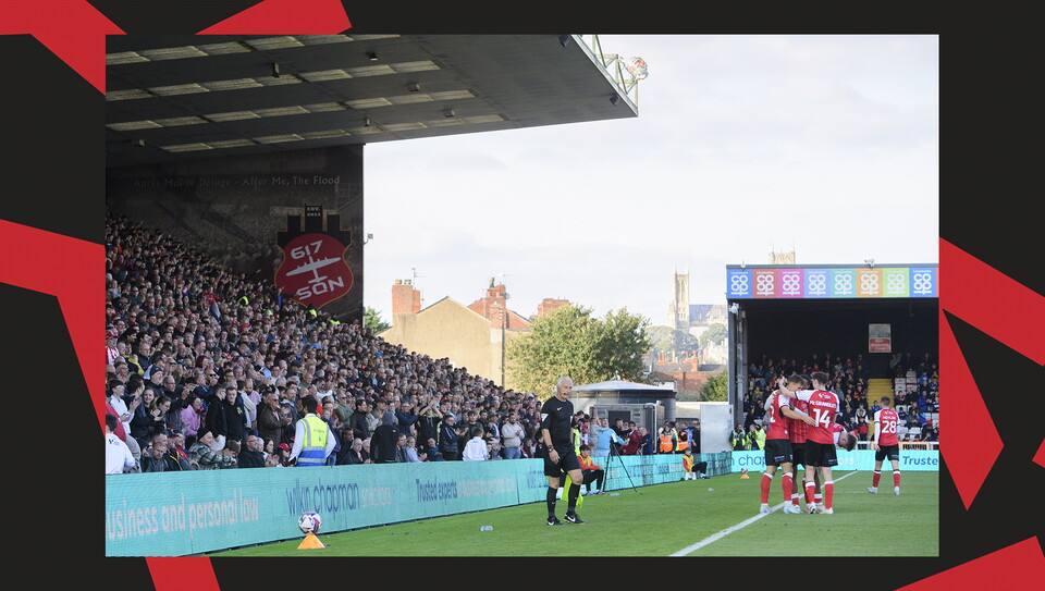 A match action image from City's 2-1 home win over Leyton Orient.
