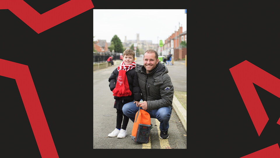 A fan photo from Lincoln City's 2-1 home win over Stockport County.
