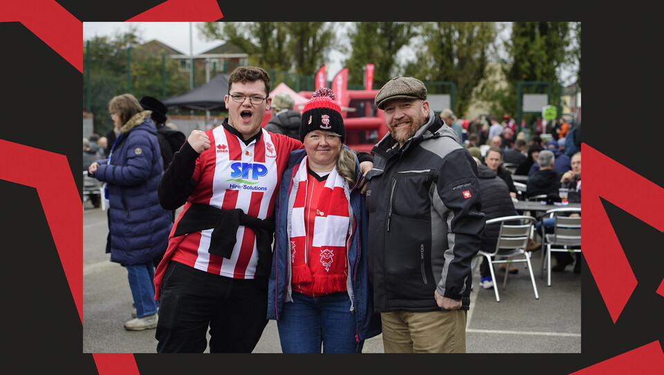 A fan photo from Lincoln City's 2-1 home win over Stockport County.
