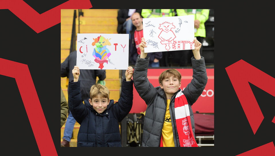 A fan photo from Lincoln City's 2-1 home win over Stockport County.