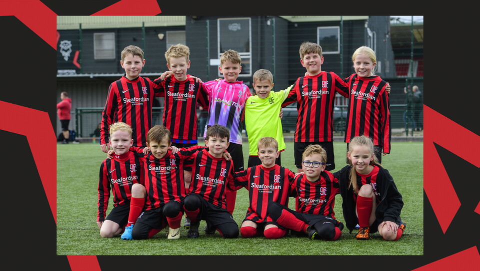Cranwell Junior FC Under-9s enjoyed the matchday experience against Stockport County