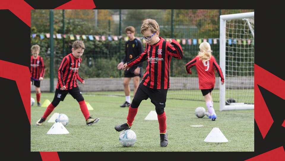 Cranwell Junior FC Under-9s enjoyed the matchday experience against Stockport County