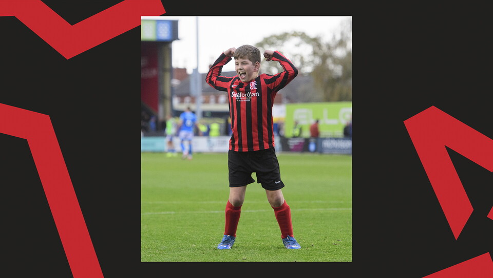 Cranwell Junior FC Under-9s enjoyed the matchday experience against Stockport County