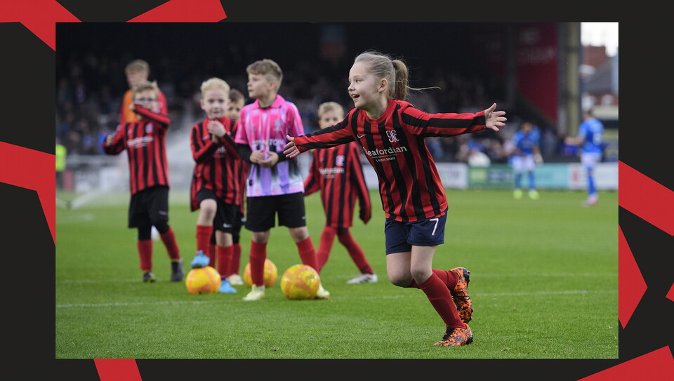 Cranwell Junior FC Under-9s enjoyed the matchday experience against Stockport County