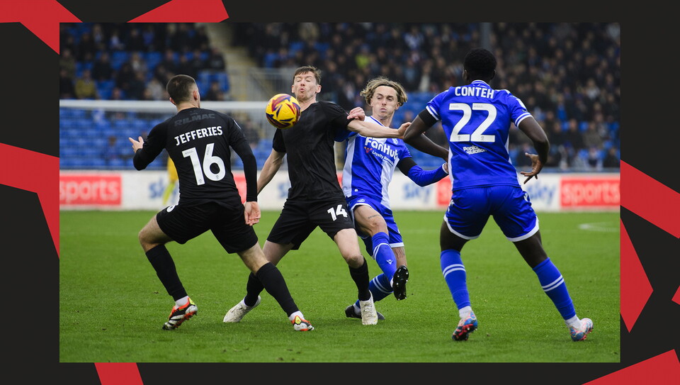 An action image from City's away draw at Bristol Rovers