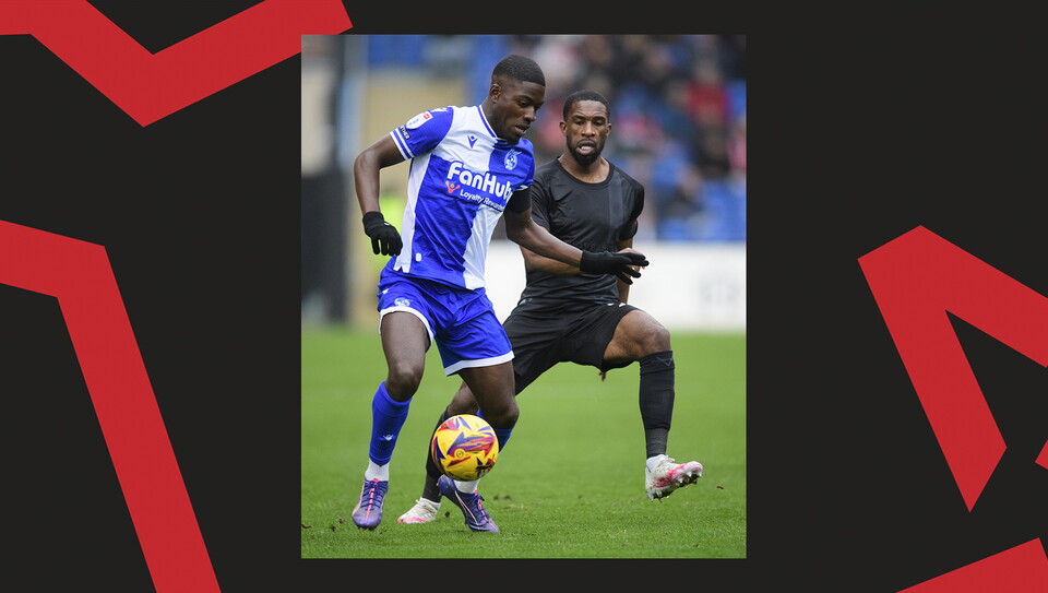 An action image from City's away draw at Bristol Rovers