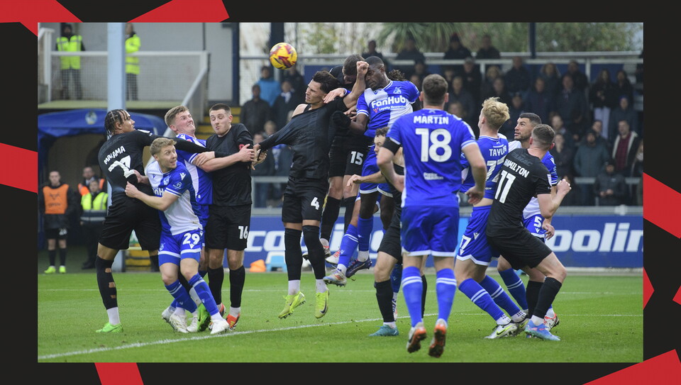 An action image from City's away draw at Bristol Rovers