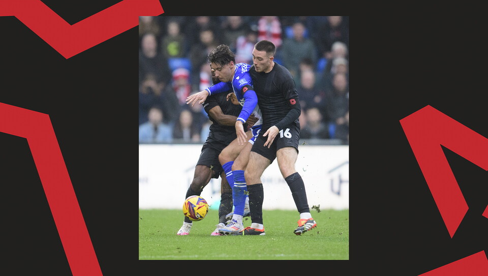 An action image from City's away draw at Bristol Rovers