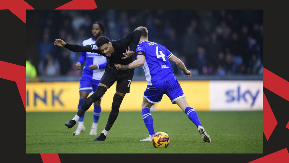 An action image from City's away draw at Bristol Rovers