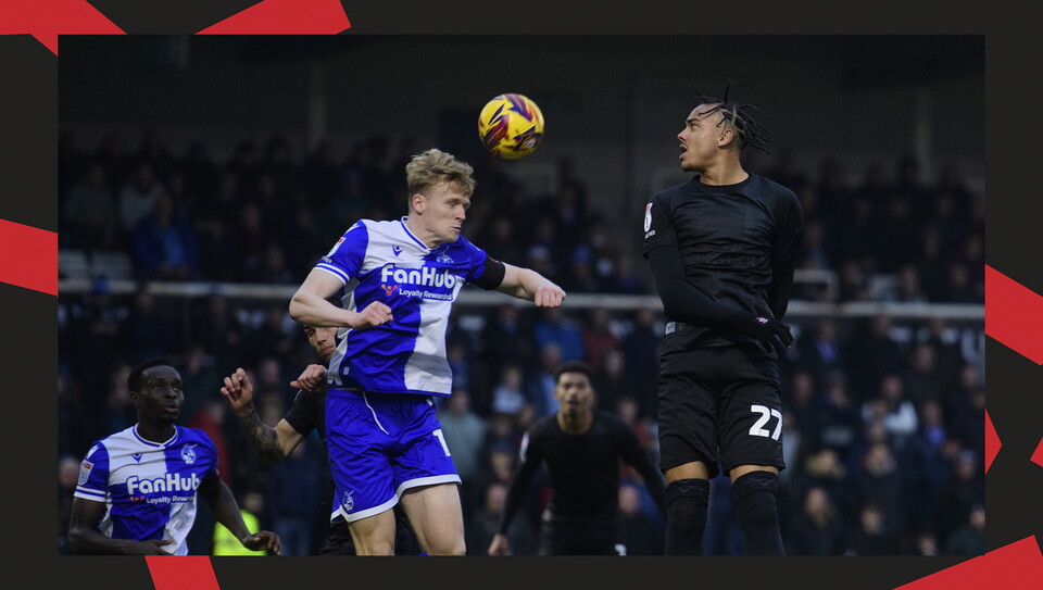 An action image from City's away draw at Bristol Rovers