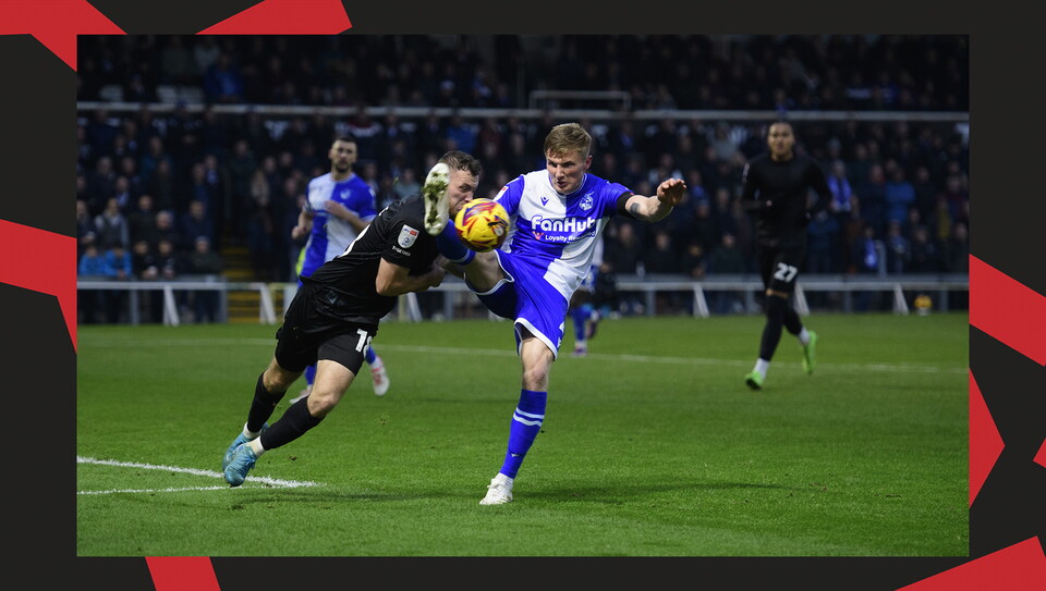 An action image from City's away draw at Bristol Rovers
