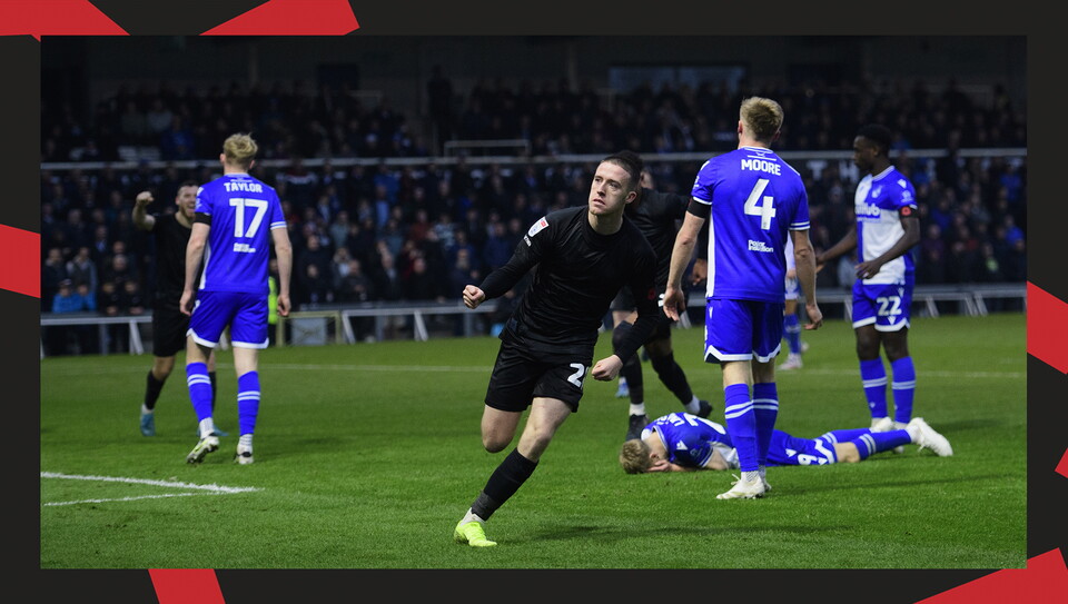 An action image from City's away draw at Bristol Rovers