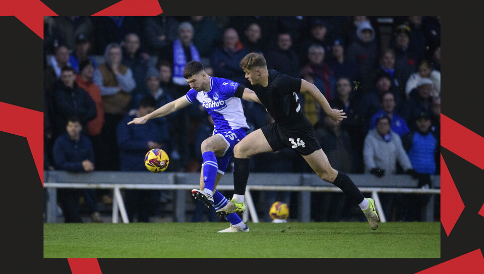 An action image from City's away draw at Bristol Rovers