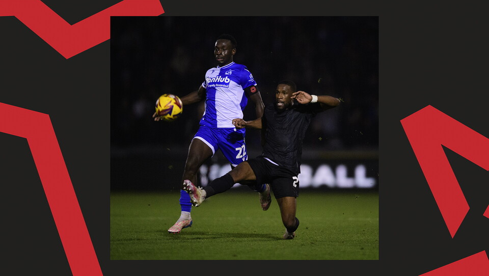 An action image from City's away draw at Bristol Rovers