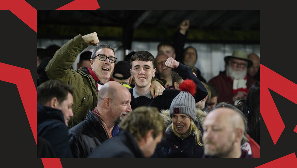 A fan image from City's 4-0 win at Chesham United