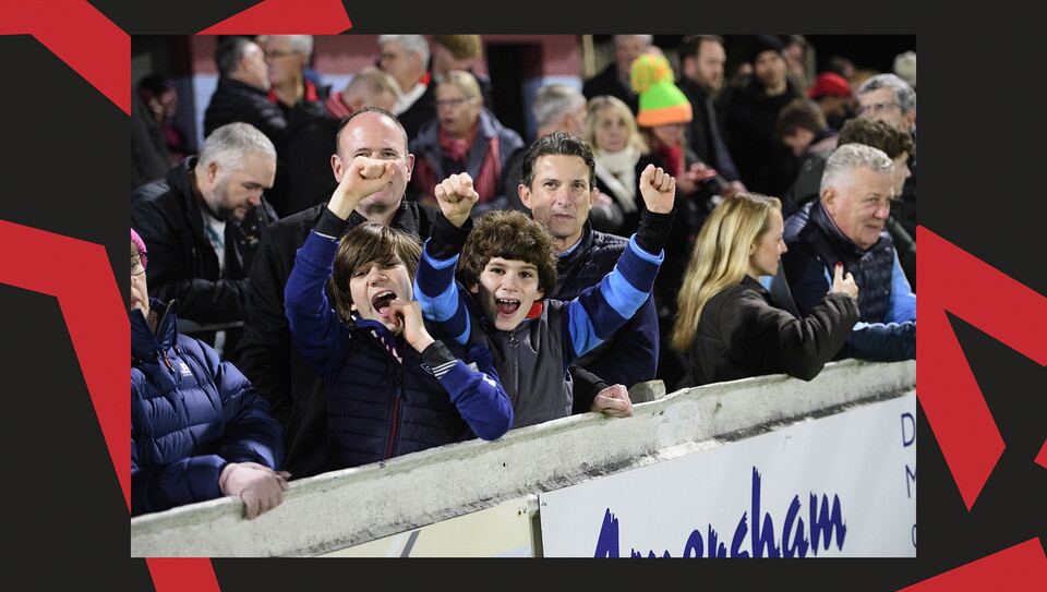A fan image from City's 4-0 win at Chesham United