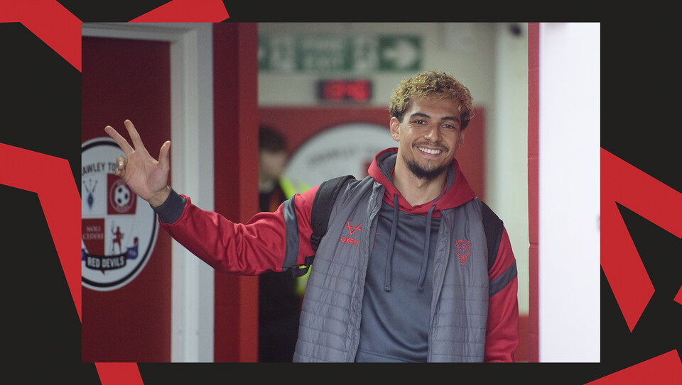 A match action image from City's away game at Crawley Town.