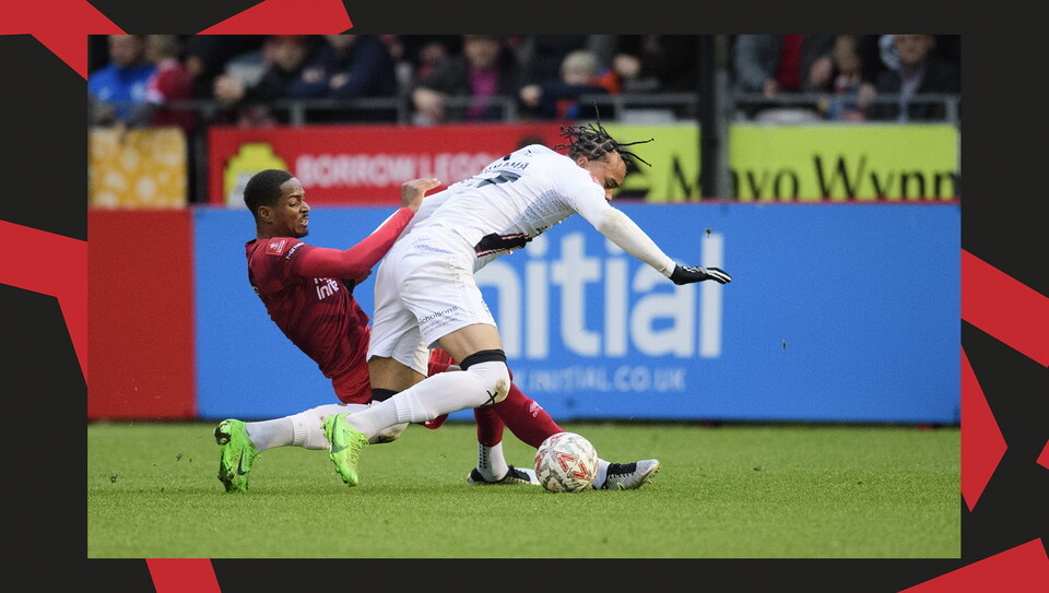 A match action image from City's away game at Crawley Town.