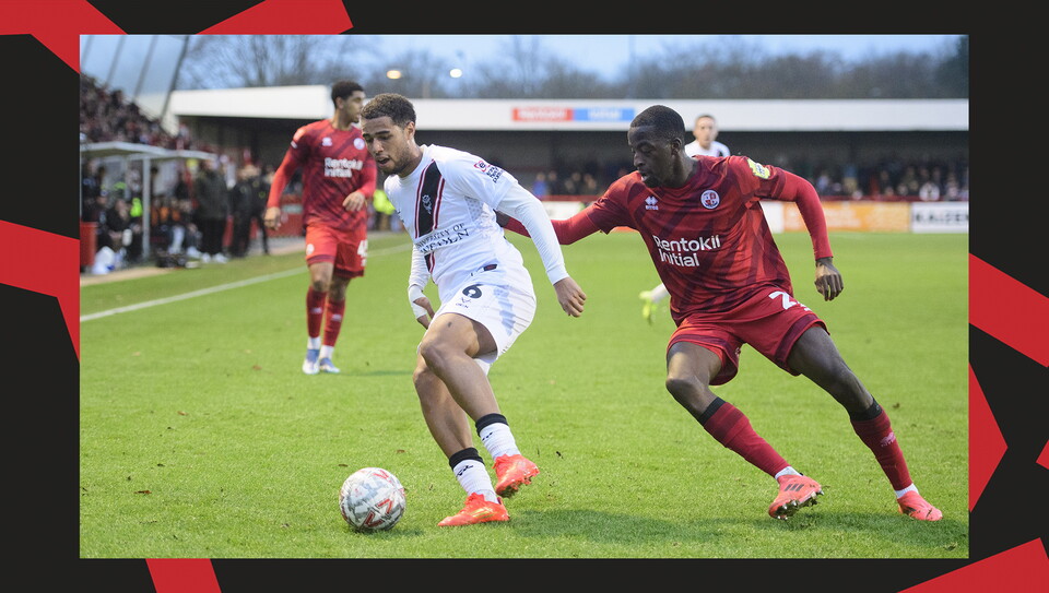 A match action image from City's away game at Crawley Town.