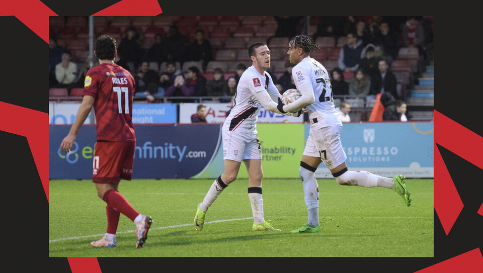 A match action image from City's away game at Crawley Town.