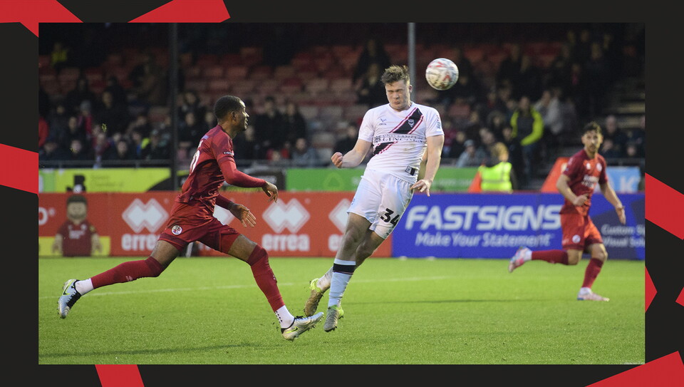 A match action image from City's away game at Crawley Town.