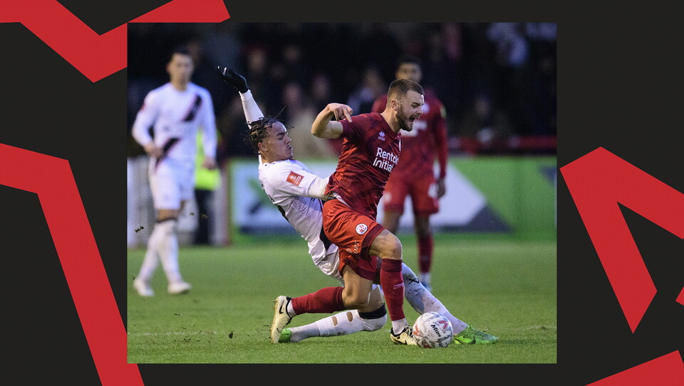 A match action image from City's away game at Crawley Town.