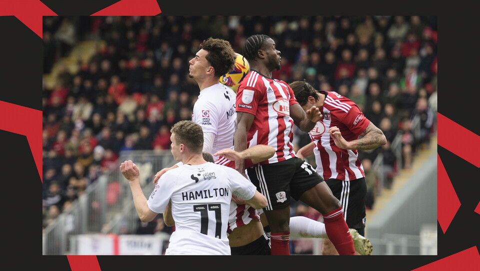 A match action photo from City's 0-0 away draw at Exeter