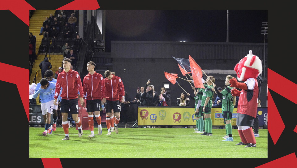 An ultimate matchday experience image from the Imps' home Bristol Street Motors Trophy game against Manchester City U21
