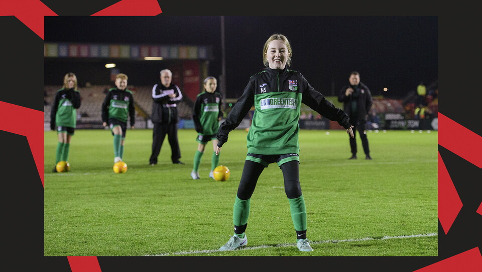 An ultimate matchday experience image from the Imps' home Bristol Street Motors Trophy game against Manchester City U21