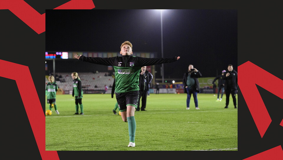 An ultimate matchday experience image from the Imps' home Bristol Street Motors Trophy game against Manchester City U21