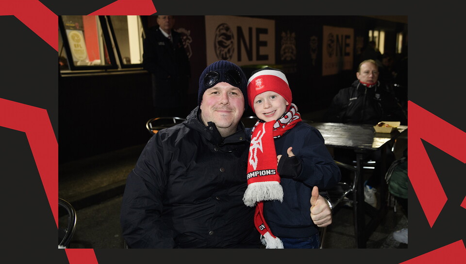A fan image from the Imps' 5-0 home win over Manchester City U21