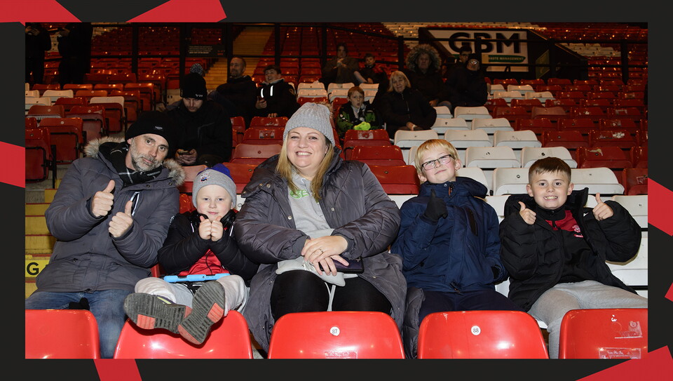A fan image from the Imps' 5-0 home win over Manchester City U21