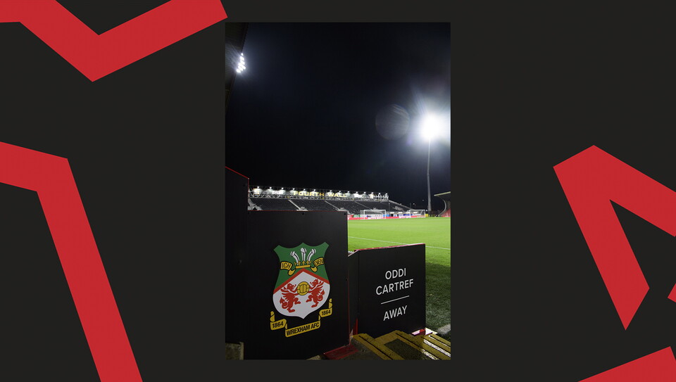 A match action image from City's away game at Wrexham