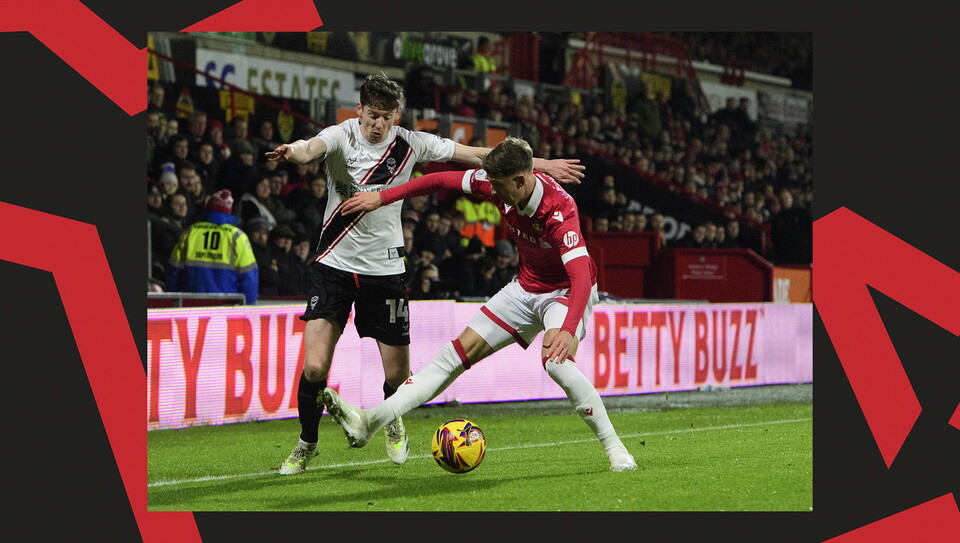 A match action image from City's away game at Wrexham