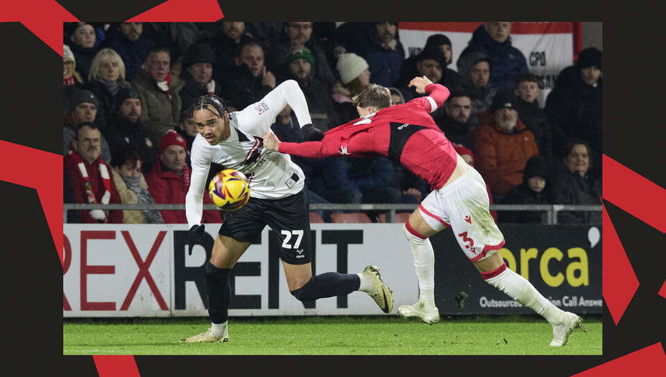 A match action image from City's away game at Wrexham