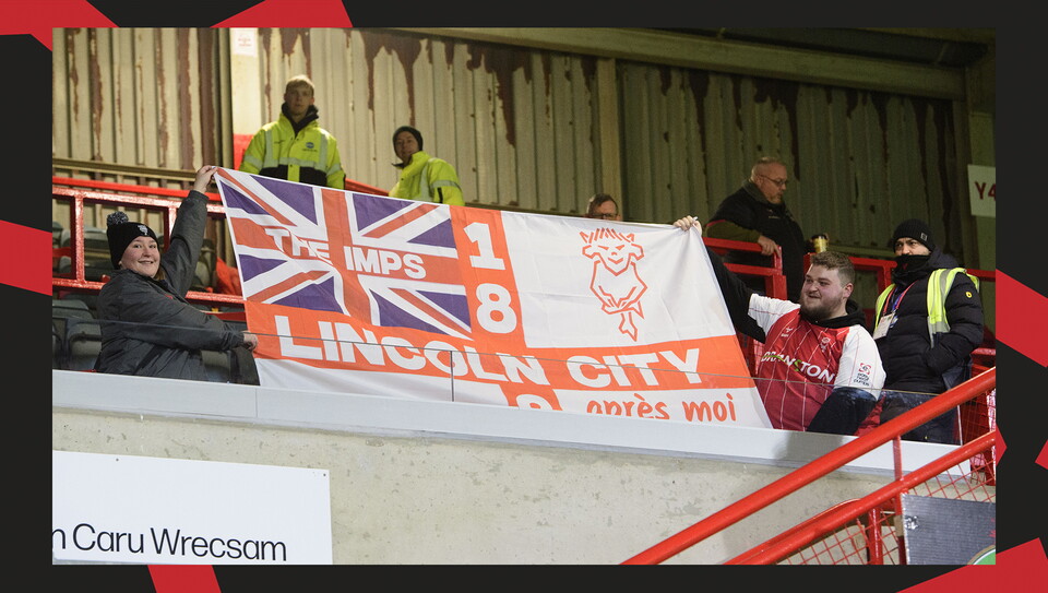 A fan image from City's away game at Wrexham