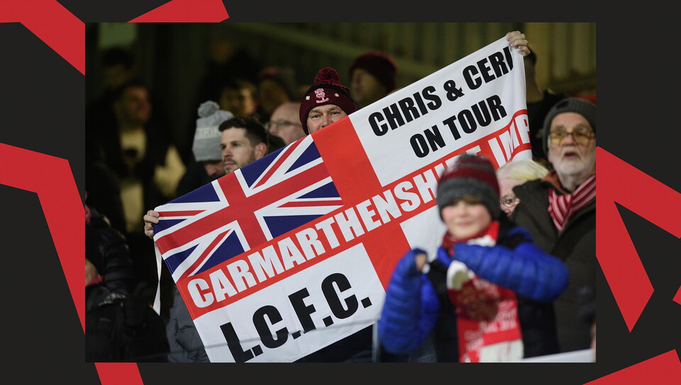 A fan image from City's away game at Wrexham