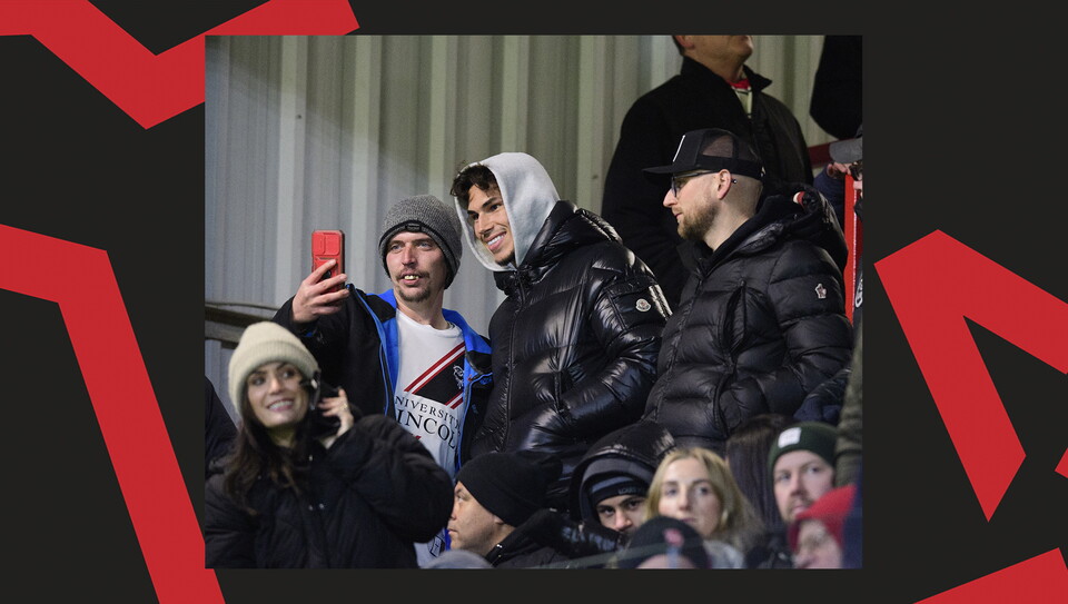 A fan image from City's away game at Wrexham